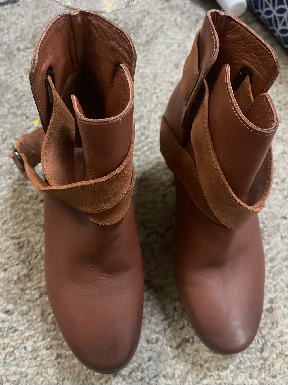 Free People Bungalow Clog Boots in a brown leather size 36 (6)